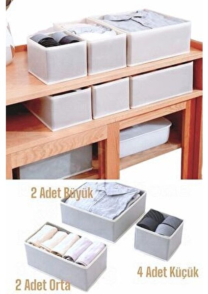 8'li Çekmece Içi Düzenleyici Organizer Set Dolap Içi Düzenleyici, Çekmece Düzenleyici