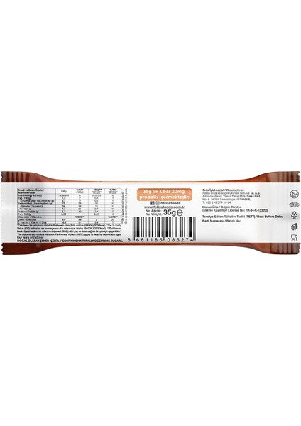 Vitamin & Meyve Bar - Portakallı ve Zencefilli 35 gr x 12 Adet fırsatları