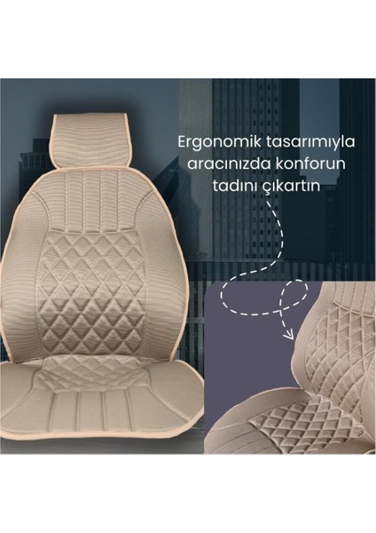 Toyota Verso 2009 ve Sonrası Uyumlu Oto Koltuk Minderi Ergonomik Elegance 2'li Lüks Set Gri fırsatları