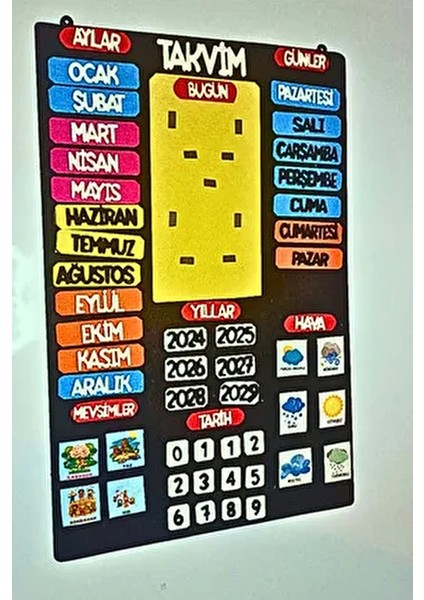 Etkileşimli Mıknatıslı Keçe Çocuk Takvimi Ilkokul Okul Öncesi Sınıf Panosu 1.sınıf 2. Sınıf