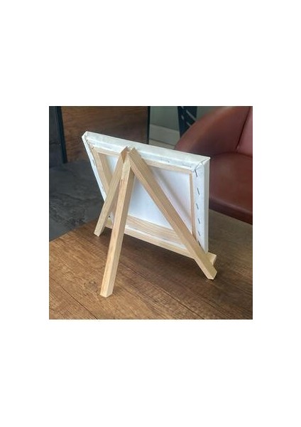 Masaüstü ŞÖVALE,26X20CM Ahşap Şövale, Mini Şövale