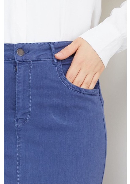 Ara Boy Likralı Gabardin Etek Antik Lacivert