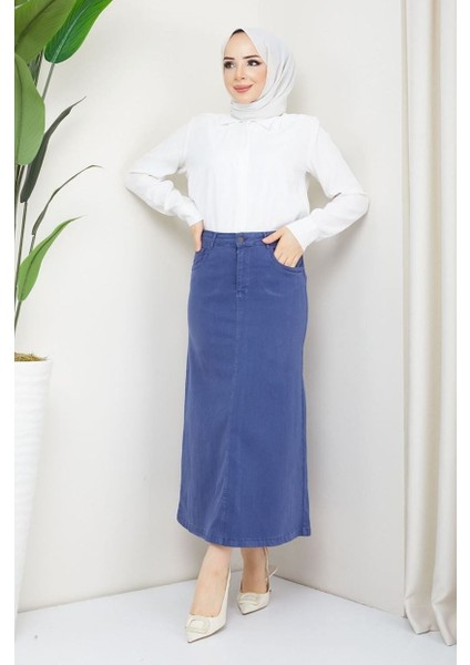 Ara Boy Likralı Gabardin Etek Antik Lacivert indirimleri