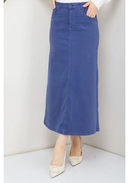 Ara Boy Likralı Gabardin Etek Antik Lacivert