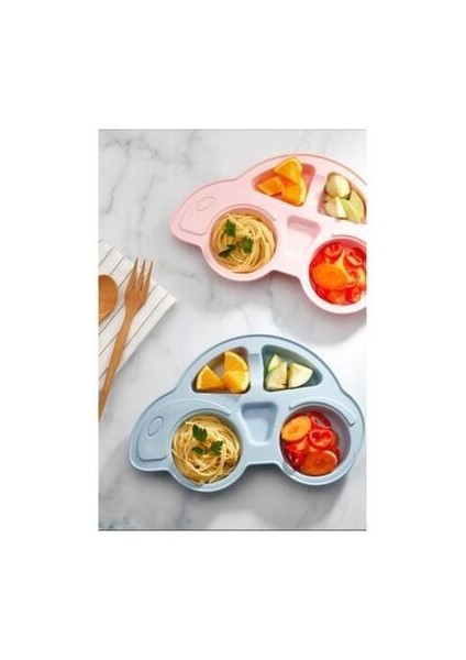 Araba Model Mama Tabağı Bpa Içermeyen Kaliteli Plastik Çocuk Bebek Mama Meye Tabağı