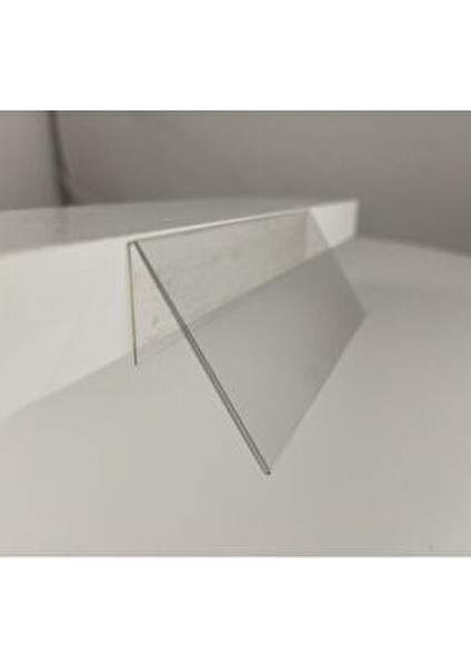 Raf Önü Kendinden Yapışkanlı Etiketlik, Pvc Raf Önü Açılı Plastik Etiketlik 40X100 mm - 100'LÜ Paket modelleri