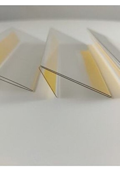 Raf Önü Kendinden Yapışkanlı Etiketlik, Pvc Raf Önü Açılı Plastik Etiketlik 40X100 mm - 100'LÜ Paket indirimleri