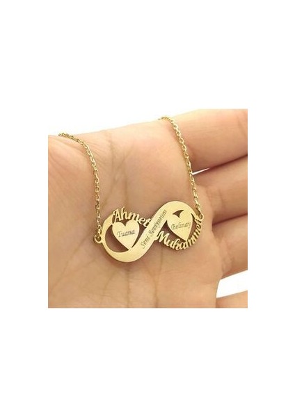 Isimli Kalpli Sonsuzluk Kadın Gümüş Kolye 45 cm 925 Ayar Çok Renkli Tasarım fiyatları