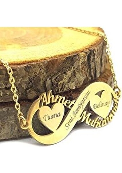 Isimli Kalpli Sonsuzluk Kadın Gümüş Kolye 45 cm 925 Ayar Çok Renkli Tasarım modelleri