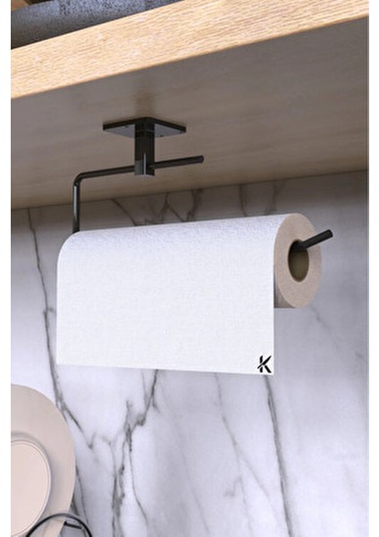 Siyah Yapışkanlı Rulo Havluluk Peçetelik Modern Tasarım Suya Dayanıklı Banyo Aksesuarı modelleri