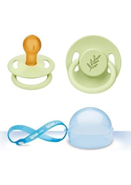 Emzik Saklama Kabı ve Pure Kauçuk Uçlu Emzik Seti 0-6 Ay İçin Özel Tasarım