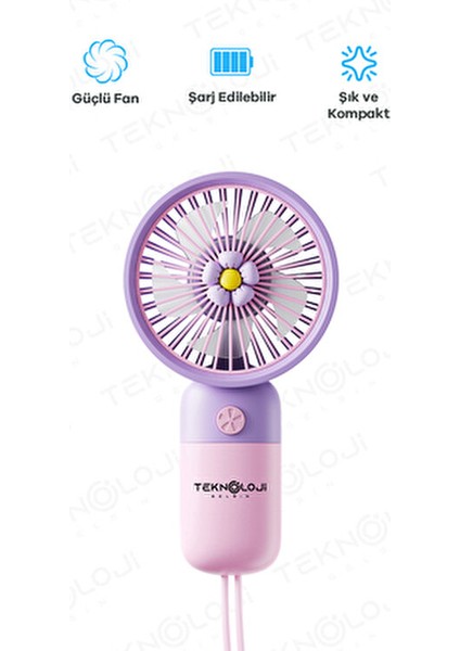 Mini Pervane Vantilatör Portatif Soğutucu 5 Fanlı Taşınabilir Tasarım
