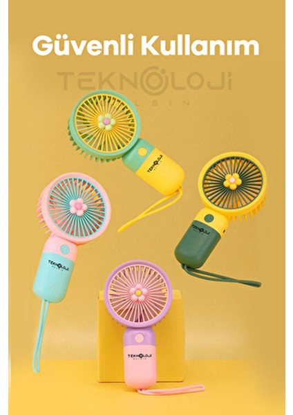 Mini Pervane Vantilatör Portatif Soğutucu 5 Fanlı Taşınabilir Tasarım