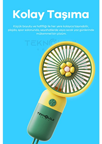 Mini Pervane Vantilatör Portatif Soğutucu 5 Fanlı Taşınabilir Tasarım