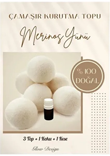 Çamaşır Kurutma Topu 3 Lü