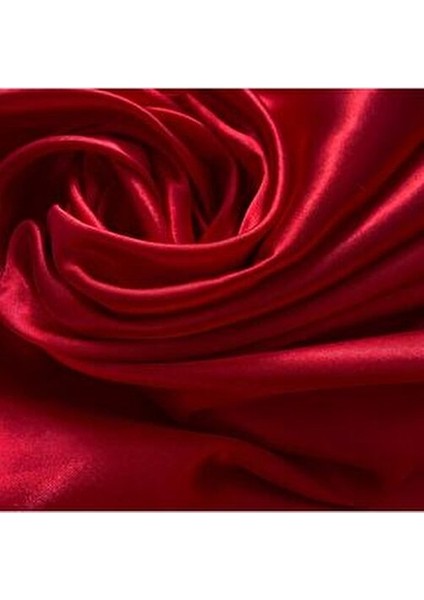 Kırmızı Saten Kumaş 150 cm En ( Ithal Saten )