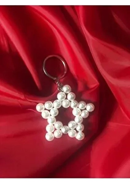 El Yapımı Inci Yıldız Hediyelik Anahtarlık(8 mm Inci) Toplu Sipariş Alınır fiyatları