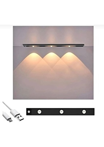 Mutfak Tezgah Altı Dekoratif Şarjlı LED Aydınlatma Armatür 40 cm Otomatik Harekete fırsatları