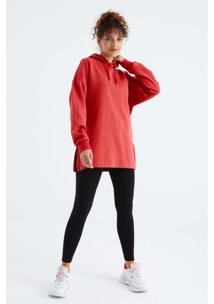 Fiesta Reglan Kol Basic Kapüşonlu Oversize Tunik - 97242