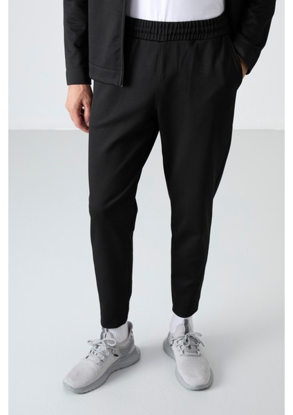 Carlos Siyah Standart Kalıp Erkek Eşofman Takım - 85209