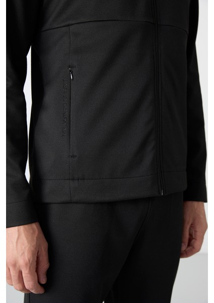 Carlos Siyah Standart Kalıp Erkek Eşofman Takım - 85209