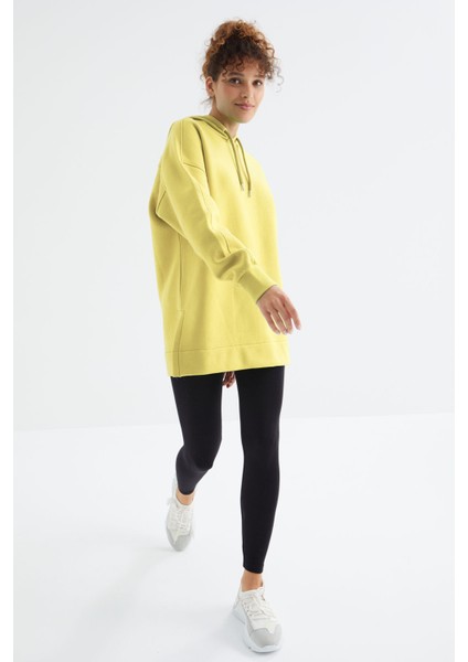 Limon Reglan Kol Basic Kapüşonlu Oversize Tunik - 97242