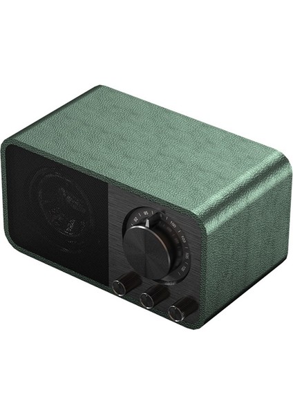 Retro Bluetooth Hoparlör Ahşap Klasik Ev Radyo Subwoofer Kartı Retro Küçük Hoparlör (Yurt Dışından)