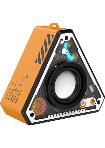 Şeffaf Rgb Aydınlatmalı Mecha Cannon Bluetooth Hoparlör Açık Hava Masaüstü Kablosuz Taşınabilir Bluetooth Hoparlör (Yurt Dışından)