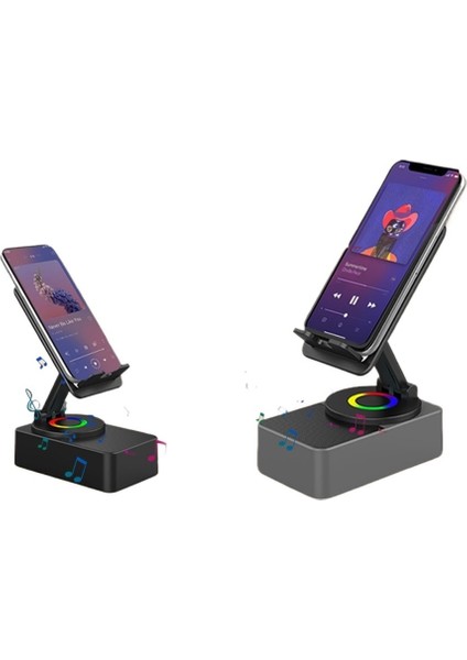4'ü 1 Arada Şarjlı Tablet Telefon Standı Kablosuz Bluetooth Hoparlör Masaüstü 360 Derece Dönebilen Hoparlör (Yurt Dışından) fiyatları