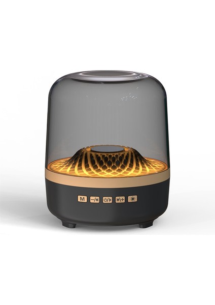 Bluetooth Hoparlör Ev Kablosuz Cam Rgb Aydınlatma Taşınabilir Masaüstü Küçük Subwoofer Ses (Yurt Dışından)