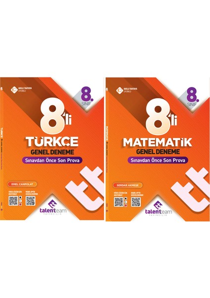 8. Sınıf 8'li Genel Deneme Türkçe Matematik Seti