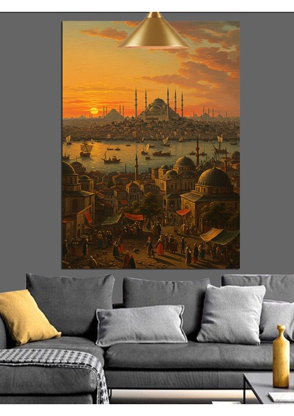 Osmanlı Istanbul Manzarası Dekoratif Kanvas - Mdf Ahşap Tablo indirimleri