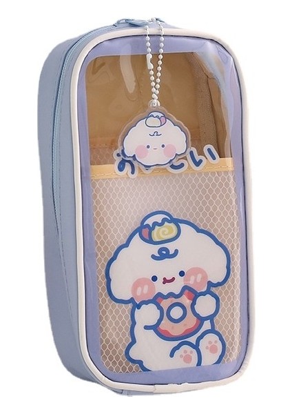 Xcspace Cute Ins Day Style Şeffaf Büyük Kapasiteli Öğrenci Kalem Kutusu (Yurt Dışından)