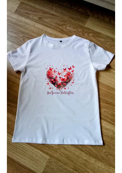 Kalp Baskılı Tşört