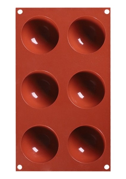 Buyfun 1 Adet 6'lı Yarım Küre Silikon Kalıp (Yurt Dışından)