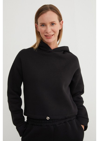 3 Iplik Basic Beli Stoperli Kapüşonlu Jogger Takım fırsatları