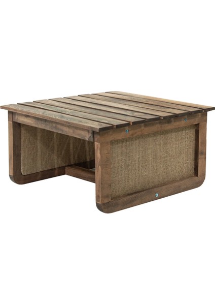 Alaves Hazeran Jüt Çay Seti Ceviz Ahşap,sütlü Kahve (1 Adet Tekli Berjer 1 Adet Sehpa) fırsatları