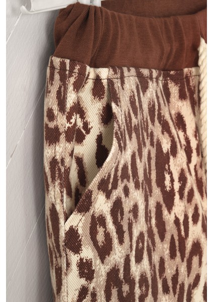 Leopar Desenli Çocuk Pantolonu – Yazlık Rahat Kesim – Bağcıklı, %100 Pamuk modelleri