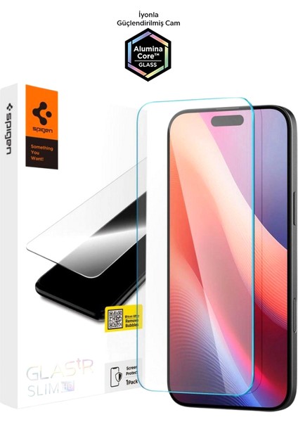 iPhone 17 Pro / 17 / 16 Pro ile Uyumlu Cam Ekran Koruyucu Glas.tR Slim HD - AGL07937