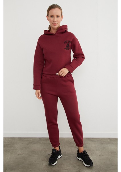 3 Iplik Ayıcık Nakışlı Kapüşonlu Jogger Eşofman Takımı modelleri