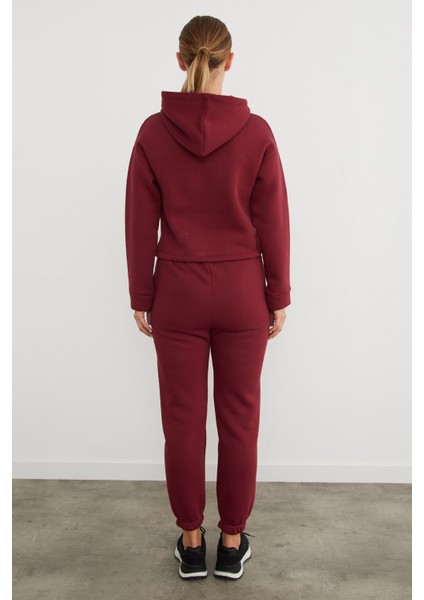 3 Iplik Ayıcık Nakışlı Kapüşonlu Jogger Eşofman Takımı fırsatları