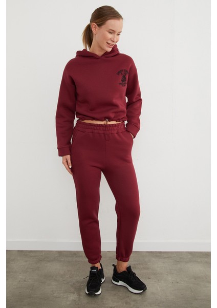 3 Iplik Ayıcık Nakışlı Kapüşonlu Jogger Eşofman Takımı indirimleri