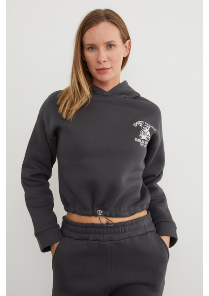 3 Iplik Ayıcık Nakışlı Kapüşonlu Jogger Eşofman Takımı fırsatları