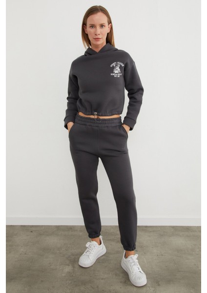 3 Iplik Ayıcık Nakışlı Kapüşonlu Jogger Eşofman Takımı indirimleri