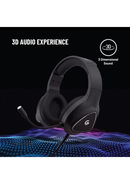 Esports Gaming Kulaklık 3D Ses Gürültü Engelleyici Mikrofon Rgb 50MM Sürücü 2.1m Kablo