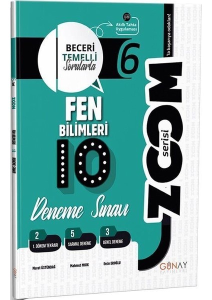 Gün&Ay Yayınları 6. Sınıf Zoom Fen Bilimleri 10'lu Branş Deneme