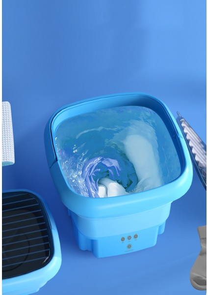 Taşınabilir Katlanabilir Mini Çamaşır ve Kurutma Makinesi 2.8 kg Akıllı Dokunmatik Ekran TPE+PP