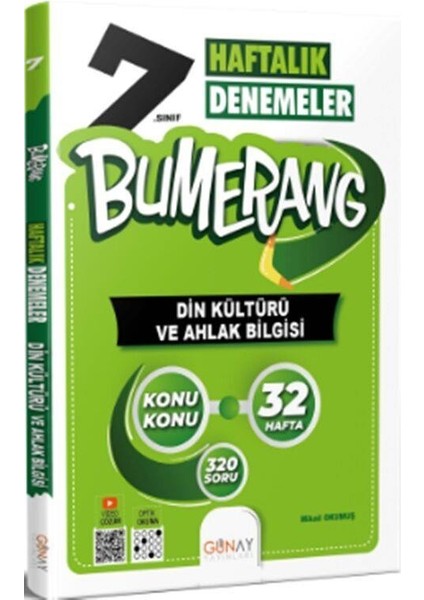 Bumerang Haftalık Denemeler 7. Sınıf Din Kültürü ve Ahlak Bilgisi (2022-2023)
