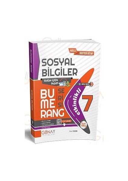 Bumerang 7. Sınıf Sosyal Bilgiler Etkinlikli Kitap (2022-2023)