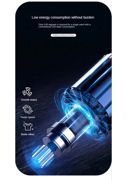 Taşınabilir Katlanabilir Mini Çamaşır ve Kurutma Makinesi 2.8 kg Akıllı Dokunmatik Ekran TPE+PP